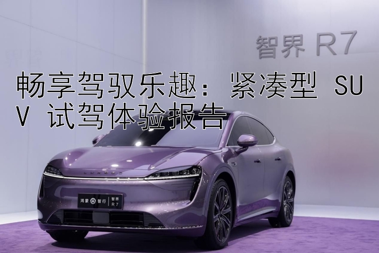 畅享驾驭乐趣：紧凑型 SUV 试驾体验报告