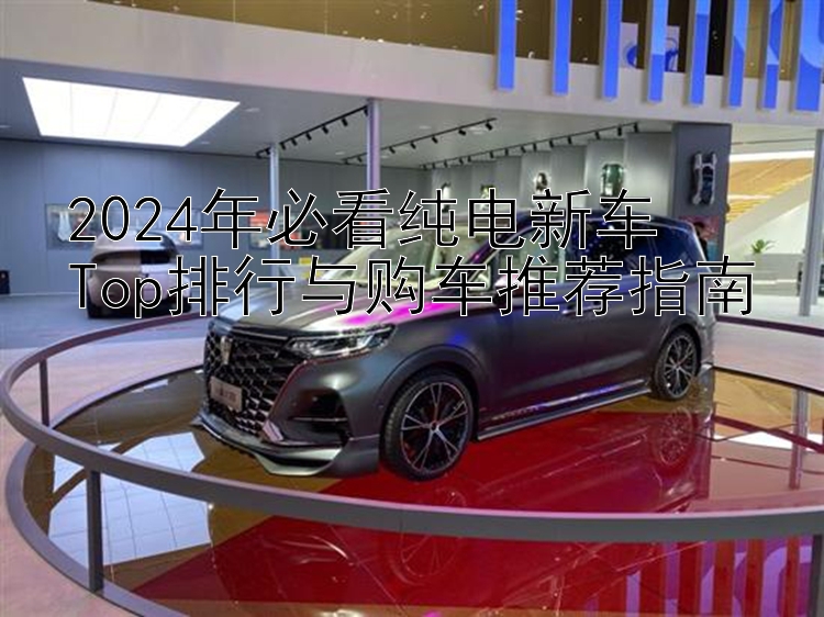 2024年必看纯电新车  Top排行与购车推荐指南