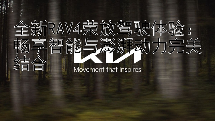 全新RAV4荣放驾驶体验：畅享智能与澎湃动力完美结合